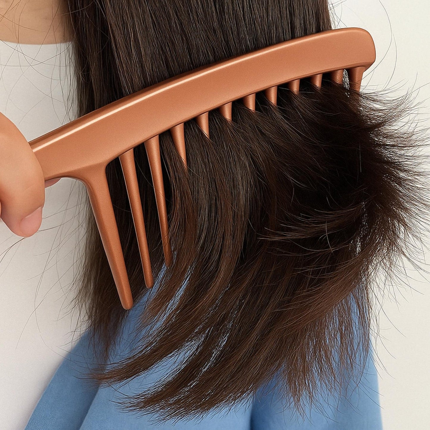Peigne Larges Dents Satiné – Démêlage Doux & Élégant